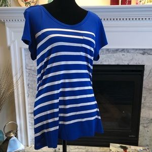 Old Navy Blue Striped Tee